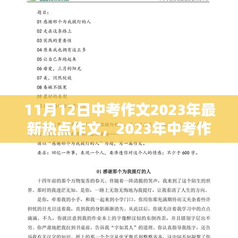 2023年中考作文熱點(diǎn)聚焦與影響分析，回顧與展望