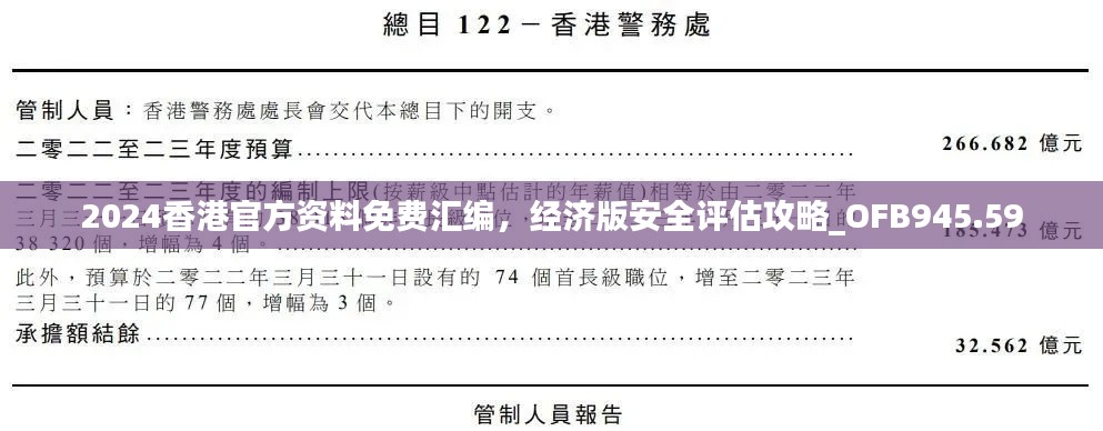 2024香港官方資料免費(fèi)匯編，經(jīng)濟(jì)版安全評估攻略_OFB945.59