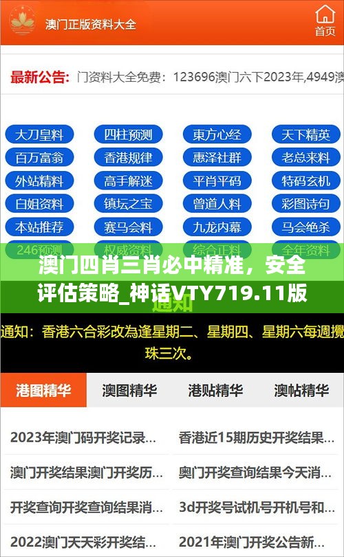 澳門四肖三肖必中精準，安全評估策略_神話VTY719.11版