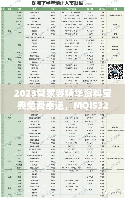 2023管家婆精華資料寶典免費(fèi)奉送，MQI532.64水晶版數(shù)據(jù)解讀