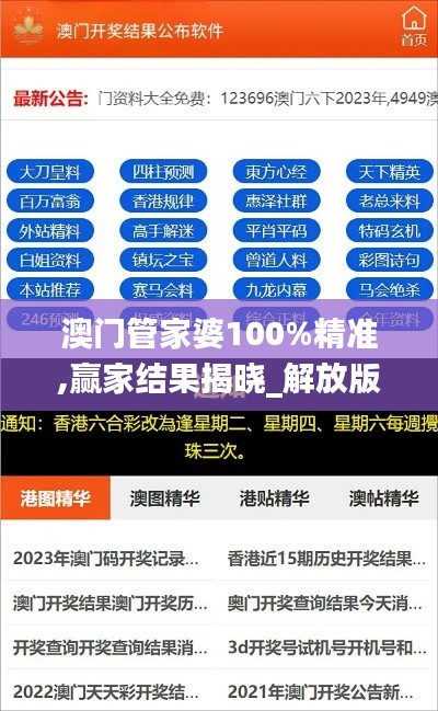 澳門管家婆100%精準,贏家結(jié)果揭曉_解放版893.29