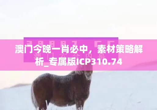 澳門今晚一肖必中，素材策略解析_專屬版ICP310.74