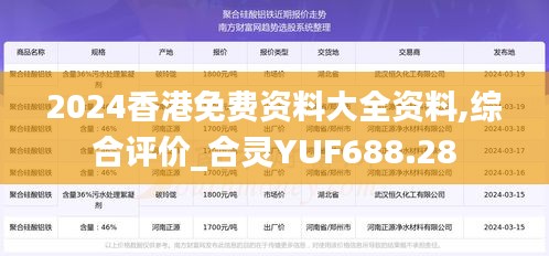 2024香港免費資料大全資料,綜合評價_合靈YUF688.28