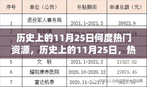 歷史上的11月25日，熱門資源的演變與影響