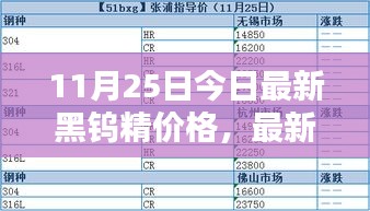 11月25日黑鎢精最新價格指南，查詢方法與精準(zhǔn)報價獲取