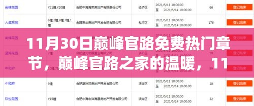 巔峰官路，家的溫暖與11月30日的趣事情感紐帶免費(fèi)熱門章節(jié)分享