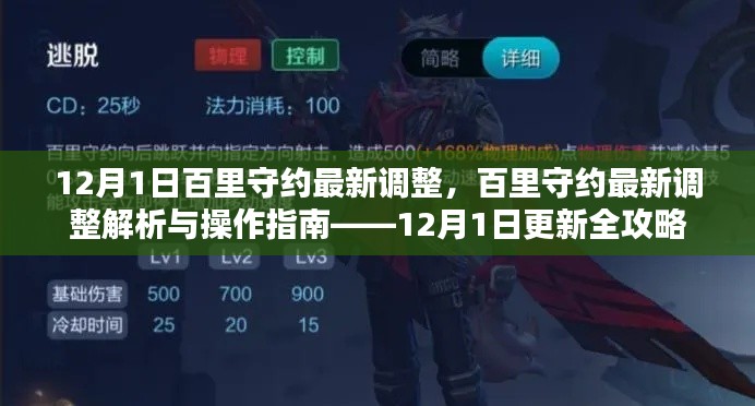 12月1日百里守約全面調整解析與操作指南，更新全攻略