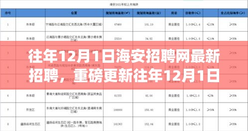 往年12月1日海安招聘網(wǎng)最新職位信息揭秘，求職者福音