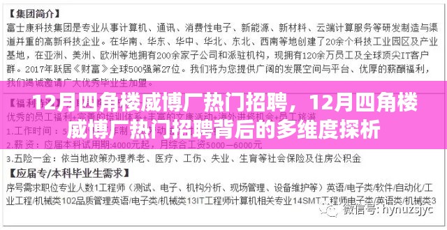 12月四角樓威博廠熱門招聘現(xiàn)象及其多維度探析