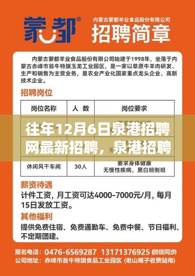 泉港招聘網(wǎng)獨家速遞，歷年12月6日最新招聘信息大盤點與往年招聘動態(tài)回顧