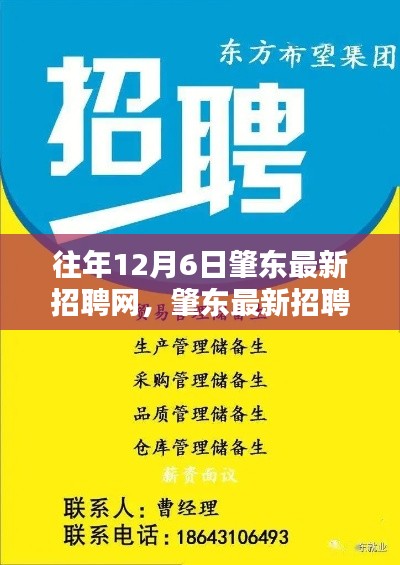 歷年12月6日肇東招聘熱點一網打盡，最新招聘信息匯總