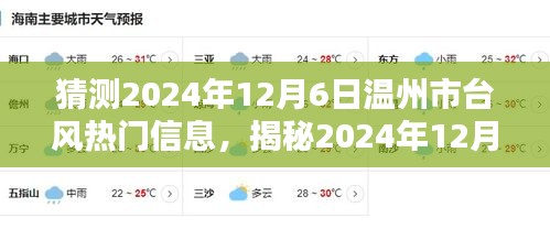 揭秘與預(yù)測，2024年溫州市臺風(fēng)熱門信息提前解讀與應(yīng)對準(zhǔn)備