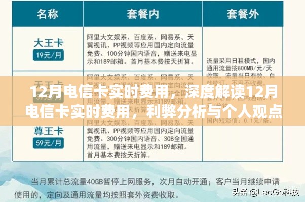 深度解讀，12月電信卡實時費用詳解——利弊分析與個人觀點體驗