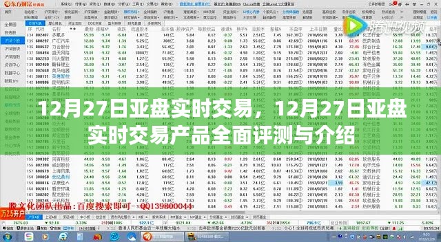 12月27日亞盤實時交易產(chǎn)品深度解析與評測