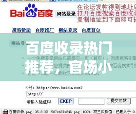 百度收錄熱門推薦，官場小說的世界