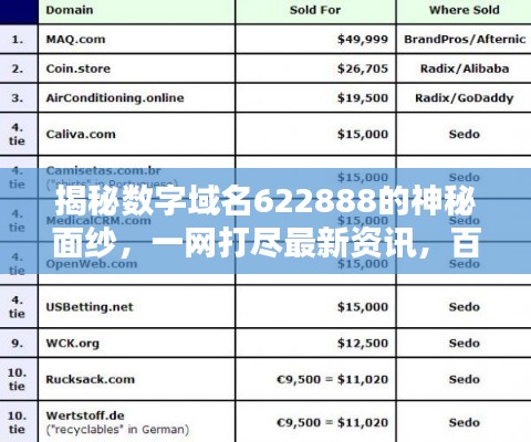 揭秘?cái)?shù)字域名622888的神秘面紗，一網(wǎng)打盡最新資訊，百度直達(dá)！