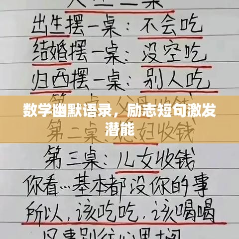 數(shù)學幽默語錄，勵志短句激發(fā)潛能