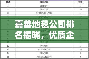 嘉善地毯公司排名揭曉，優(yōu)質(zhì)企業(yè)榜單不容錯過！