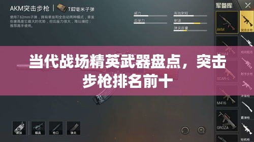 當(dāng)代戰(zhàn)場精英武器盤點，突擊步槍排名前十