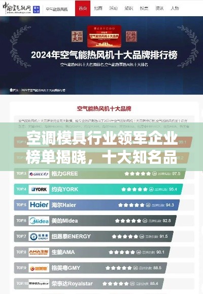 空調(diào)模具行業(yè)領(lǐng)軍企業(yè)榜單揭曉，十大知名品牌企業(yè)排名