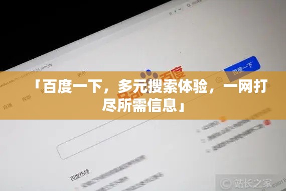 「百度一下，多元搜索體驗，一網(wǎng)打盡所需信息」
