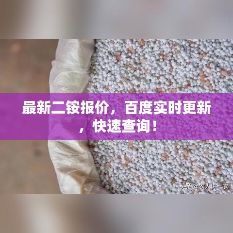 最新二銨報價，百度實時更新，快速查詢！