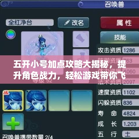 五開小號加點攻略大揭秘，提升角色戰(zhàn)力，輕松游戲帶你飛！