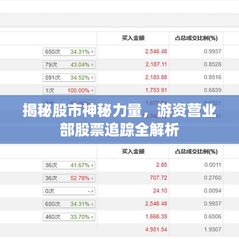 揭秘股市神秘力量，游資營(yíng)業(yè)部股票追蹤全解析